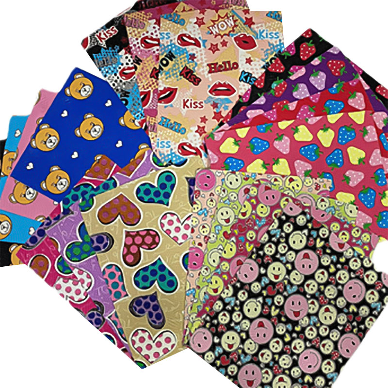 Kolorowa drukowana sztuczna skóra do torby