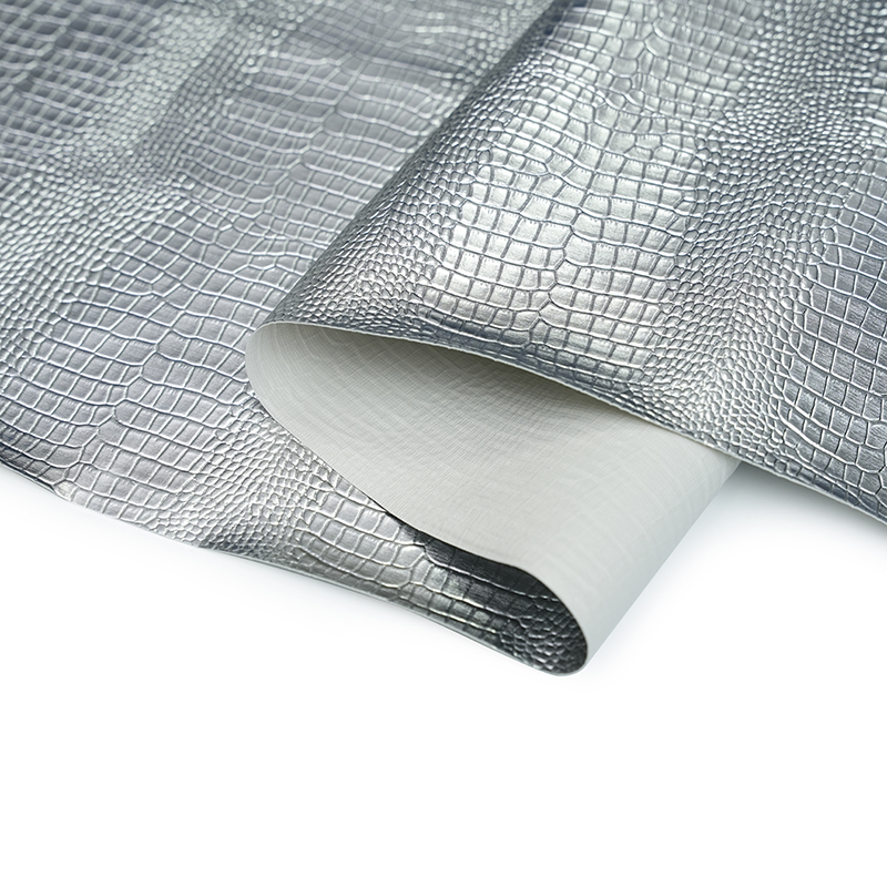 Srebrna metaliczna sztuczna skóra do torby